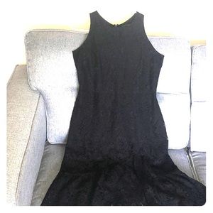 Sleeveless lace Banana Republic lined dress